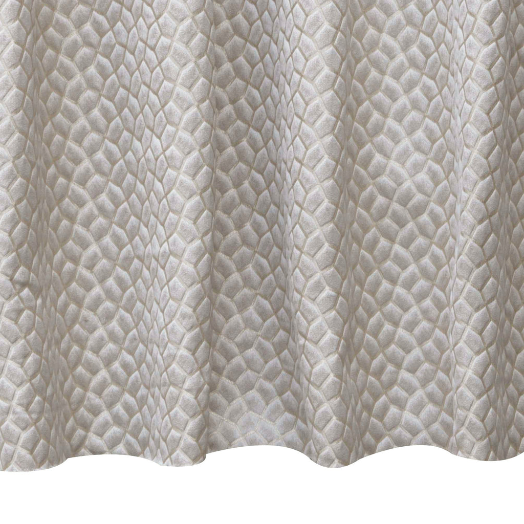 Beigish Gray Hexagon Geometric Jacquard Weave Curtain Panels