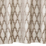 Beige Ogee Geometric Jacquard Weave Curtain Panels