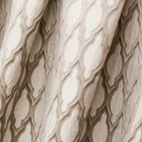 Beige Ogee Geometric Jacquard Weave Curtain Panels