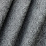 Gray Ancient Damask Jacquard Weave Curtain Panels