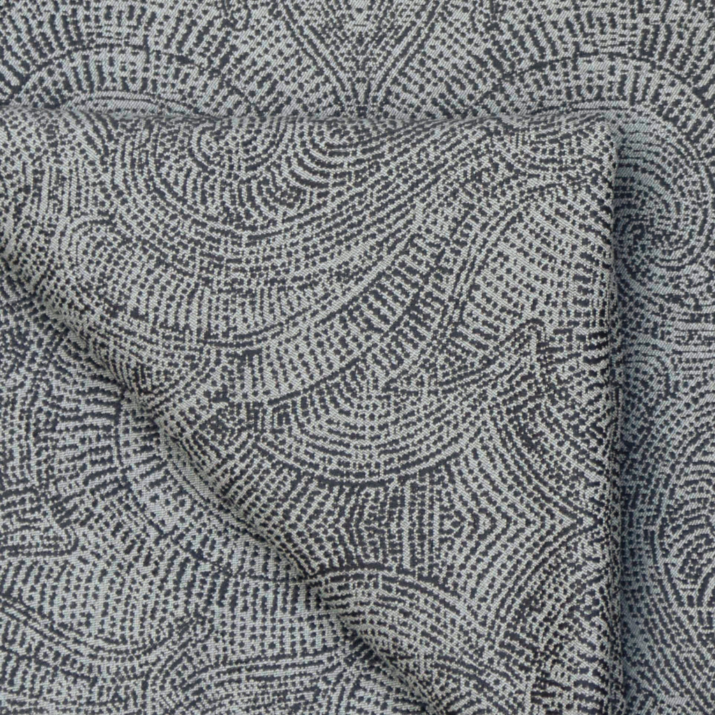 Gray Ancient Damask Jacquard Weave Curtain Panels