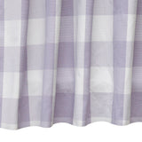 Light Purple N Ivory Gingham Checks Cotton Curtain Panels