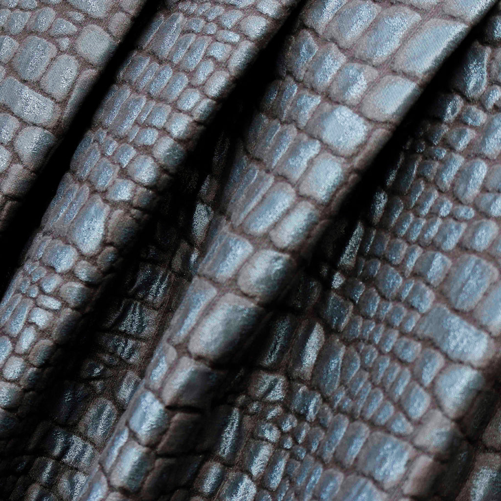 Midnight Rocks Jacquard Weave 3D TextureCurtain Panels