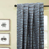 Midnight Rocks Jacquard Weave 3D TextureCurtain Panels
