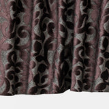 Dark Brown Velvet Flower Jacquard Velvet Curtain Panels