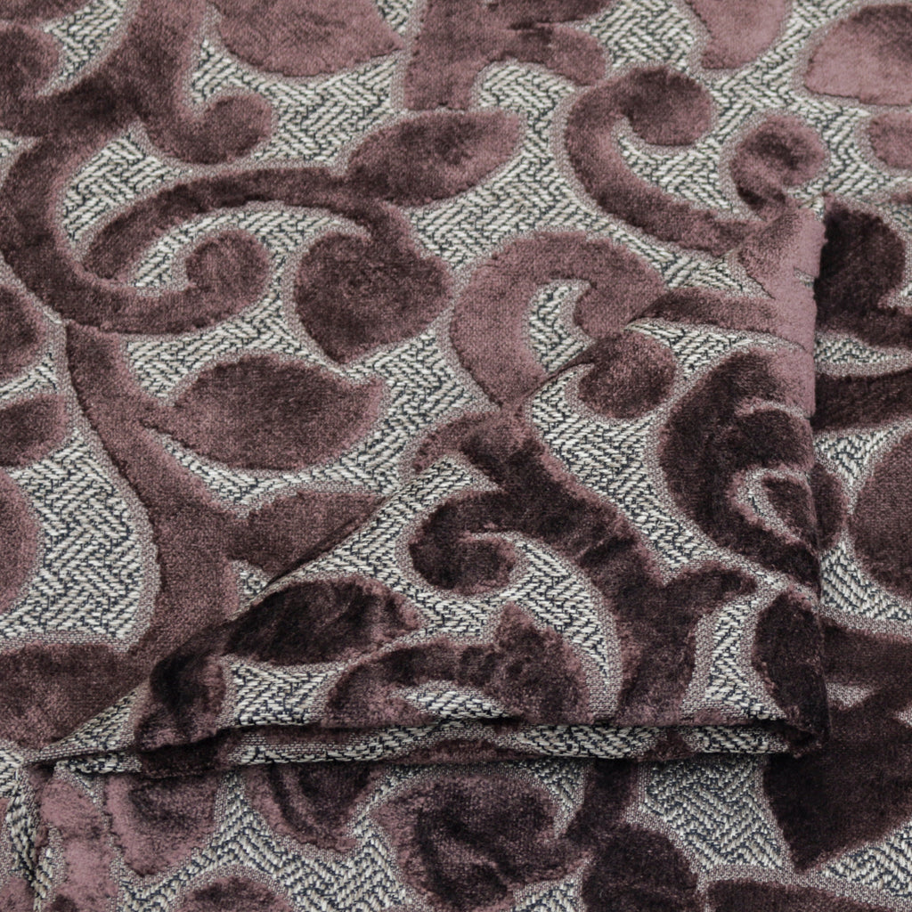 Dark Brown Velvet Flower Jacquard Velvet Curtain Panels