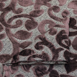Dark Brown Velvet Flower Jacquard Velvet Curtain Panels