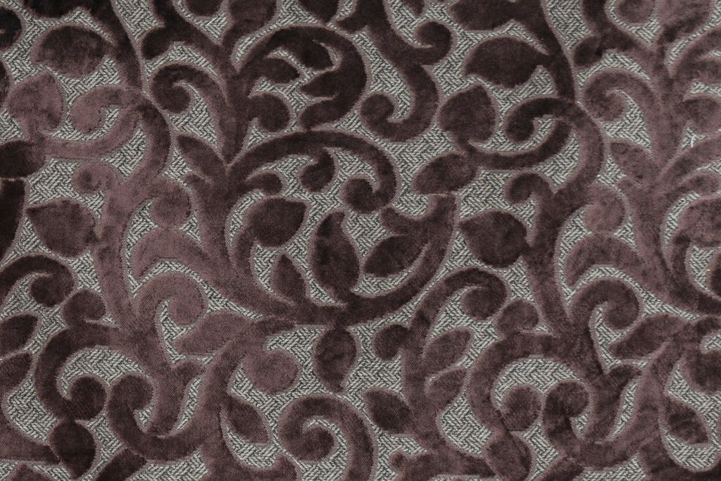 Dark Brown Velvet Flower Jacquard Velvet Curtain Panels