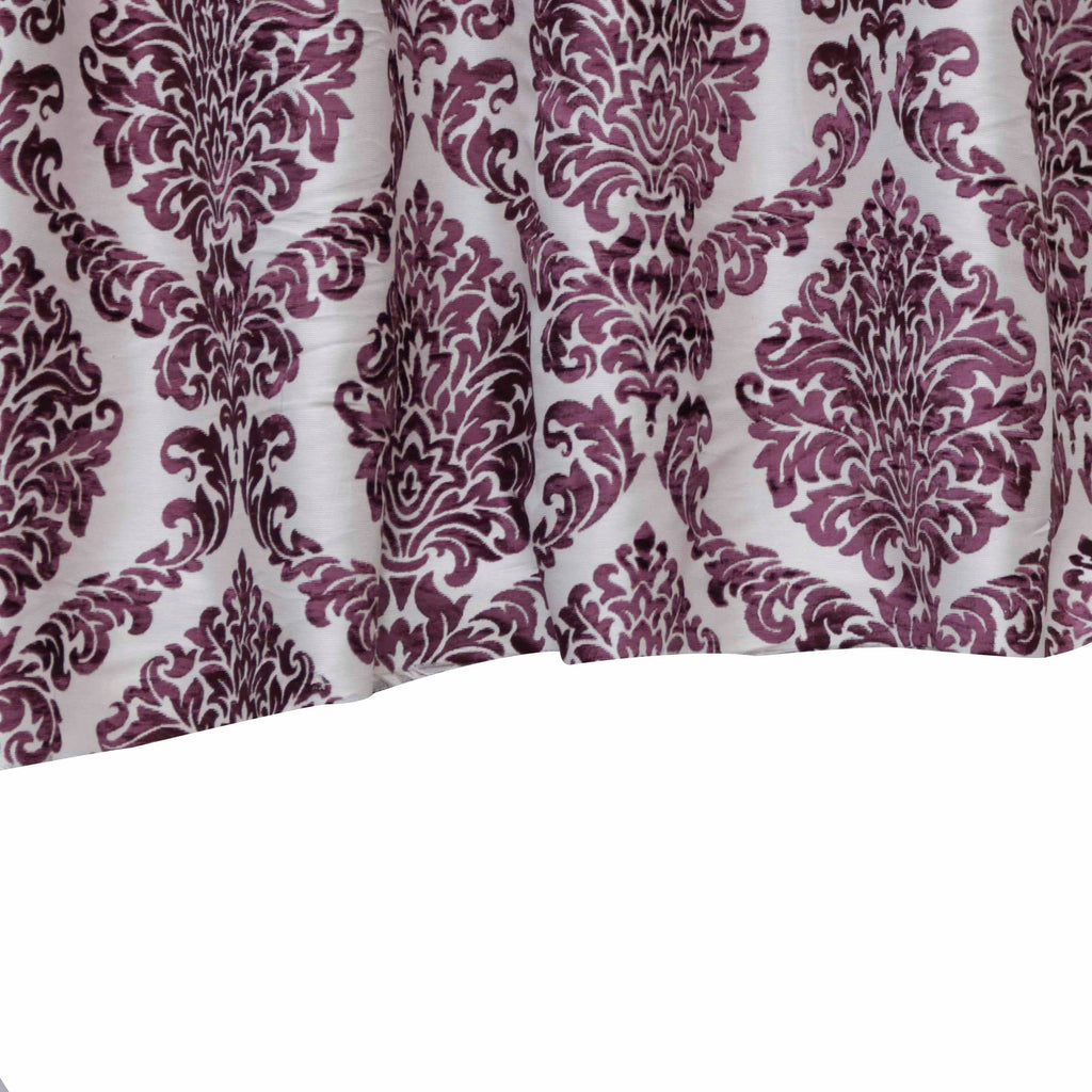 Purple Burntout Velvet Fabric By The Metre