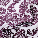 Purple Damask Burntout Velvet Curtain Panels