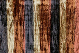 Ombre Striped Rust, Gold Crushed Velvet Curtain Panels