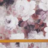 Dreamy Roses Purple, Maroon Printed Cotton Curtain Panels
