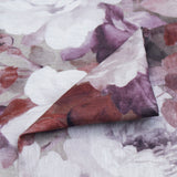 Dreamy Roses Purple, Maroon Printed Cotton Curtain Panels