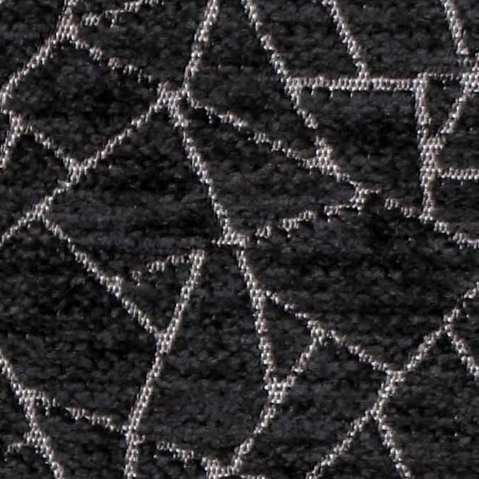 Black Gray Web Jacquard Velvet Abstract Curtain Panels