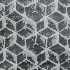 Gray Blocks Jacquard Fabric By The Metre