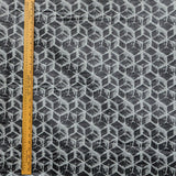 Shaded of Gray Blocks Jacquard Weave Curtain Panels
