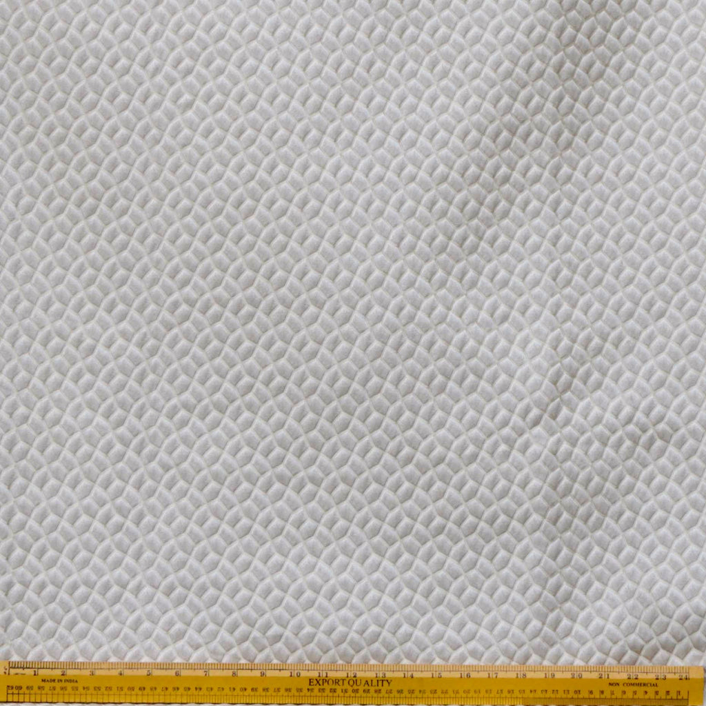 Gray Hexagon Jacquard Fabric By The Metre