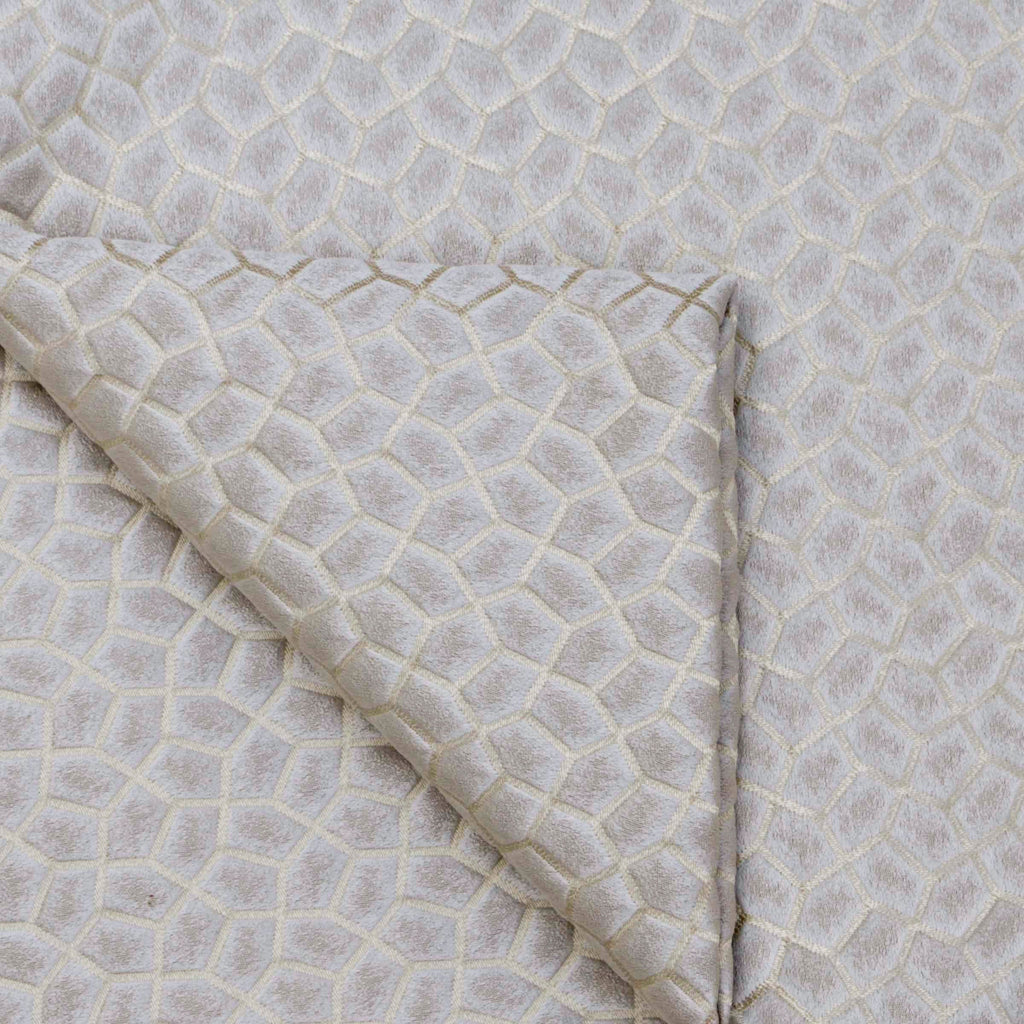 Gray Hexagon Jacquard Fabric By The Metre