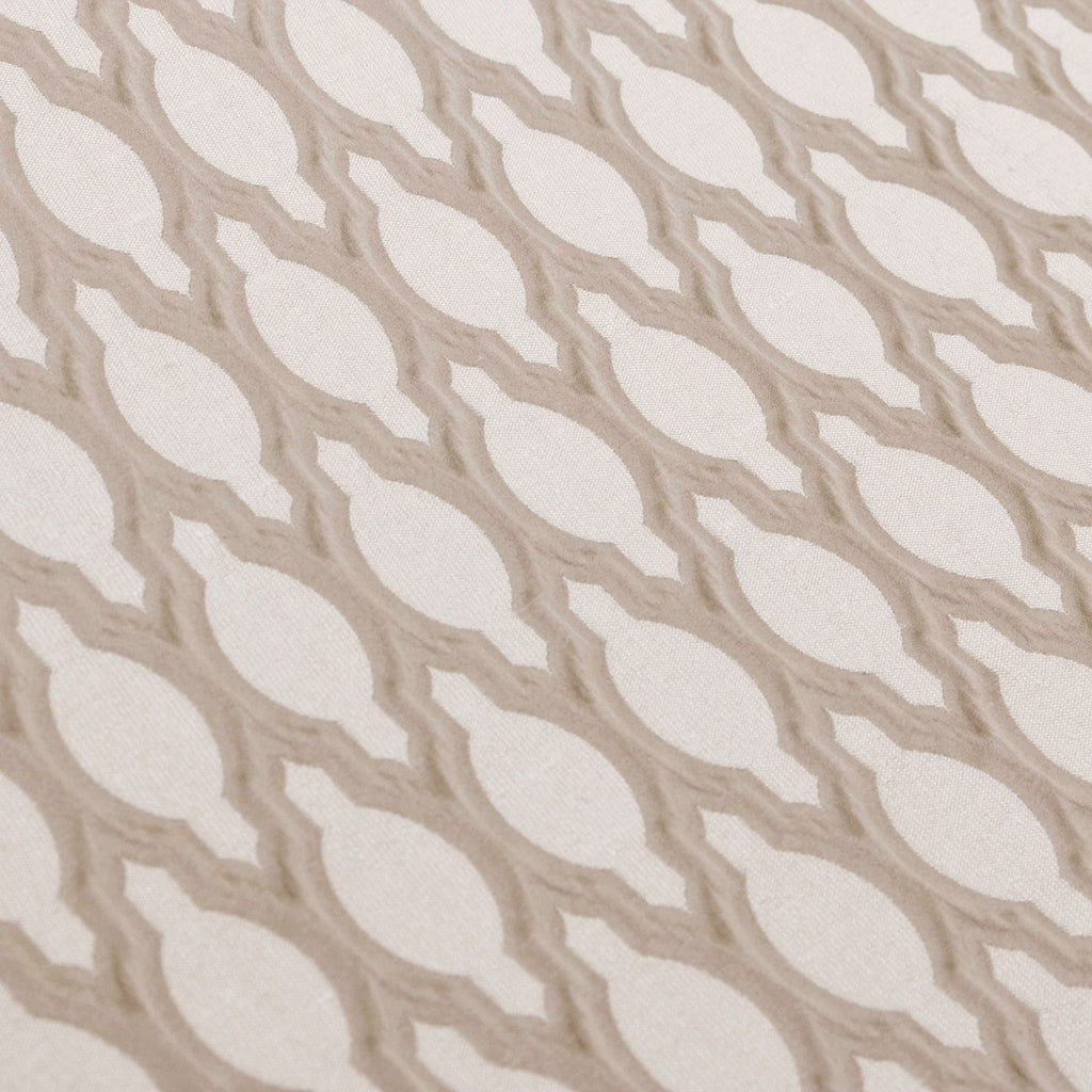 Beige Ogee Jacquard Fabric By The Metre