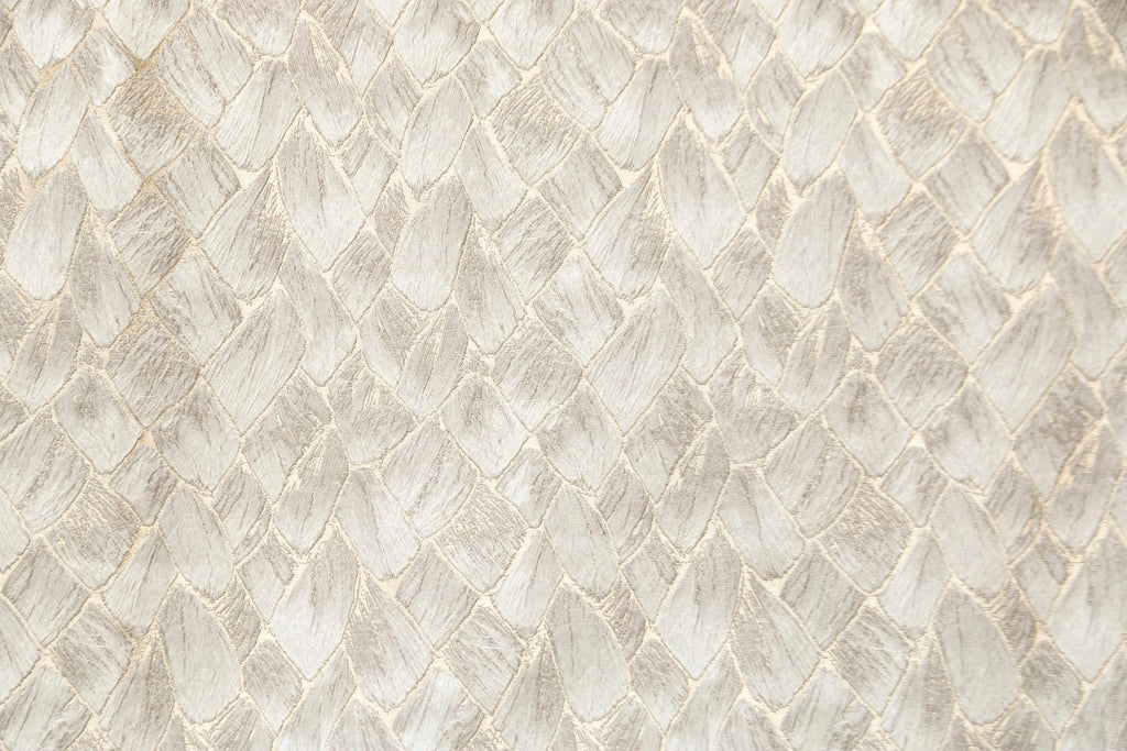 Cream & Gray Pebble Street Jacquard Weave Curtain Panels