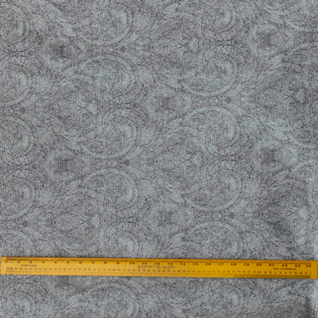 Gray Ancient Damask Jacquard Weave Curtain Panels