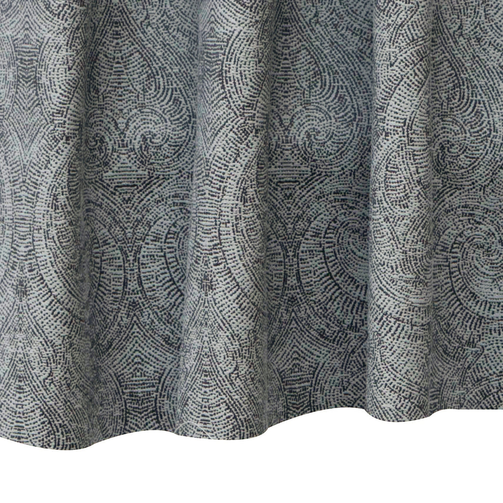 Gray Ancient Damask Jacquard Weave Curtain Panels