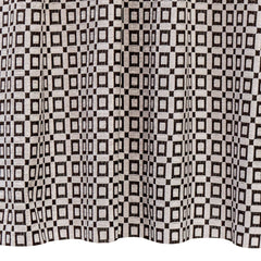 Brown Blocks Jacquard Velvet Geometric Curtain Panels