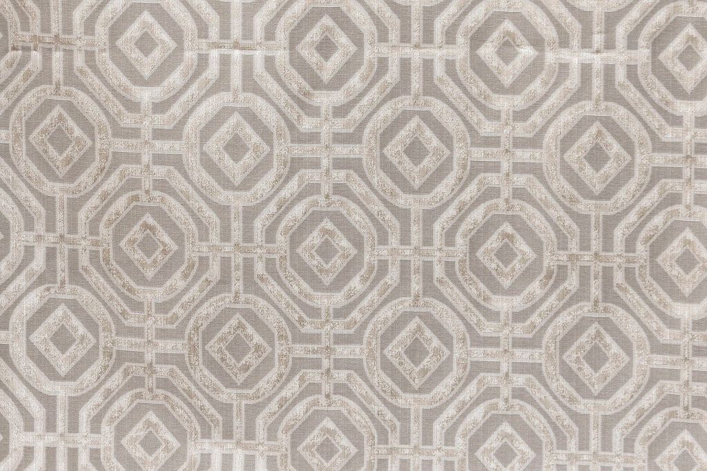 Double Width Beige Jacquard Fabric By The Metre