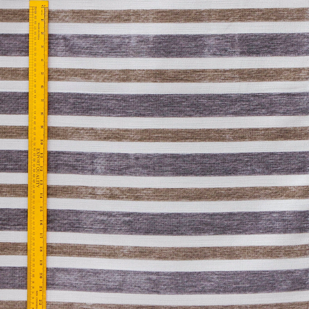 Beige And Purple Chenille Jacquard Velvet Fabric By The Metre