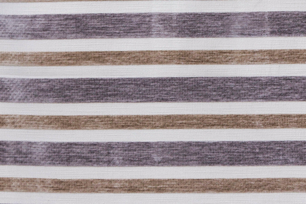Beige And Purple Chenille Jacquard Velvet Fabric By The Metre