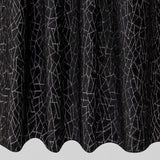 Black Web Jacquard Velvet Fabric By The Metre