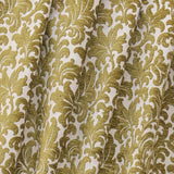 Chartreuse Flowers Floral Jacquard Velvet Curtain Panels