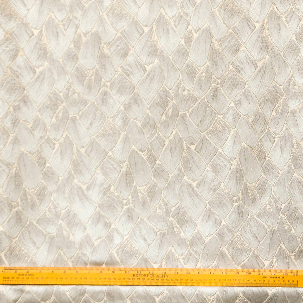 Cream & Gray Pebble Street Jacquard Weave Curtain Panels