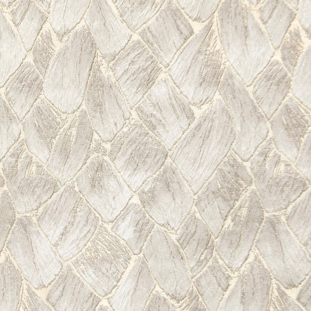 Cream & Gray Pebble Street Jacquard Weave Curtain Panels