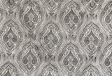 Grey And Cream Jacquard Velvet Fabric By The Metre