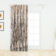 Cream I Love Foil Printed Textured Cotton Curtain Panels