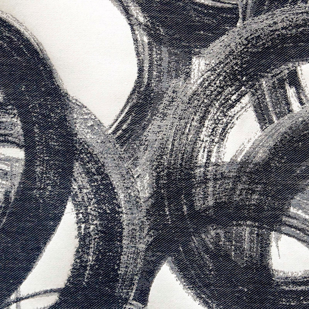 Midnight Circles Jacquard Velvet Fabric By The Metre