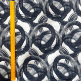 Midnight Circles Jacquard Velvet Fabric By The Metre