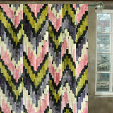 Pink And Green Velvet Fabric By The Metre