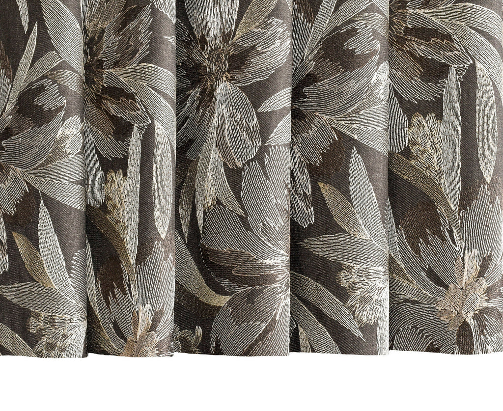 Brown Flower Woo Fabric By The Metre