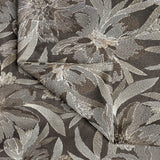 Brown Flower Woo Fabric By The Metre
