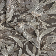 Brown Flower Woo Fabric By The Metre