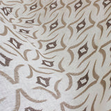 Geometric Sheer Embroidery Linen Look Curtain Panels