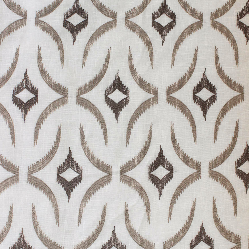 Off White, Brown Sheer Fabric By The Metre