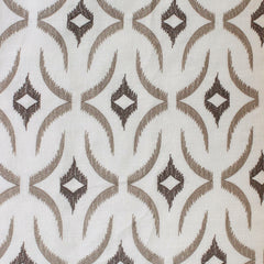 Off White, Brown Sheer Fabric By The Metre