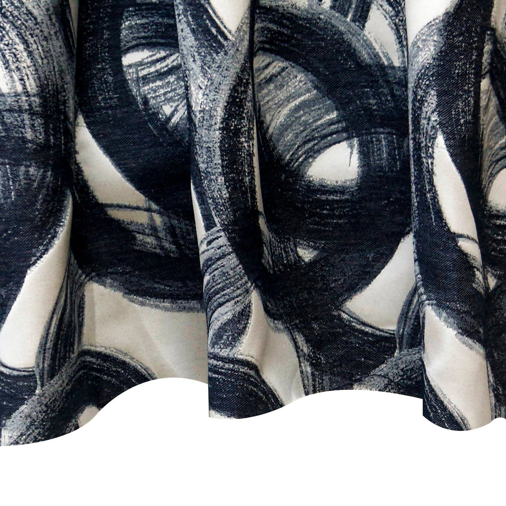 Midnight Circles Jacquard Velvet Fabric By The Metre