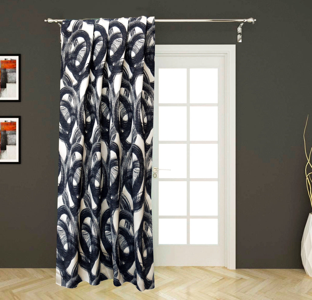 Midnight Circles Jacquard Velvet Fabric By The Metre