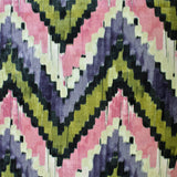 Pink And Green Velvet Fabric By The Metre