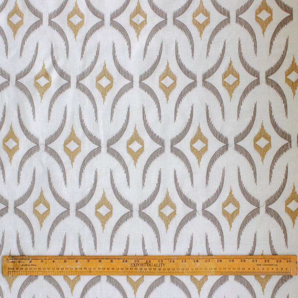 Mustard Sheer Fabric By The Metre