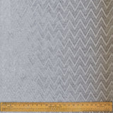 Silver Chevron Jacquard Velvet Curtain Panels